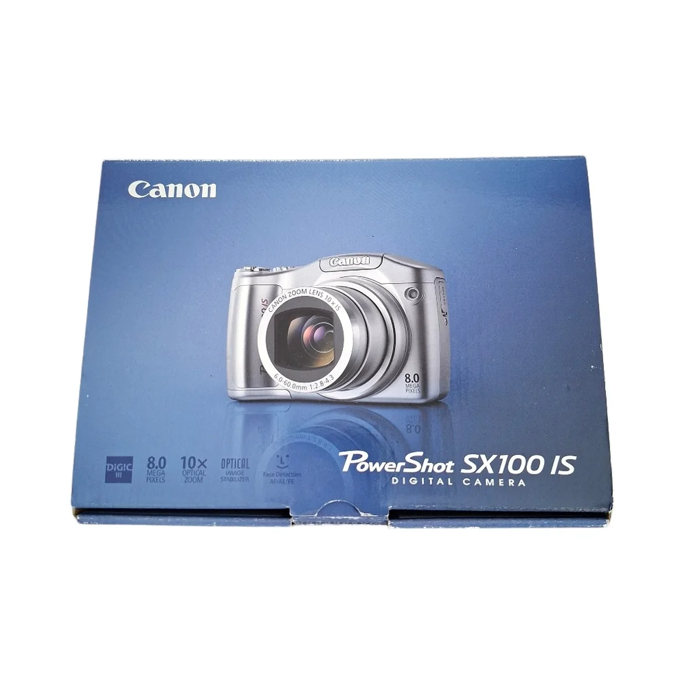 Canon PowerShot SX100 IS Digital Camera Silver Finish Original Box And + - Picture 12 of 16